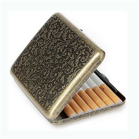 antique metal art cigarette box|old metal cigarette cases.